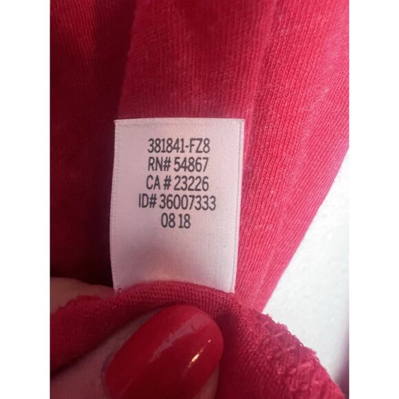 Victoria's Secret Lightweight Long Sleeve Short Red Robe Size Medium Pockets - Picture 9 of 10